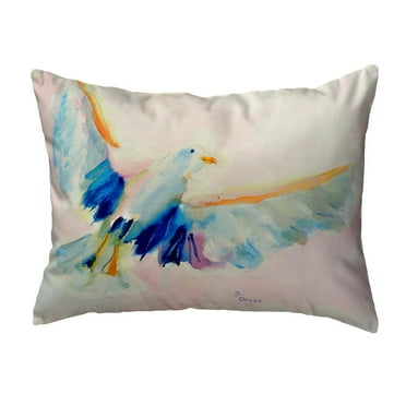 Betsy Drake Interiors Flying Gull Indoor/Outdoor Lumbar Pillow