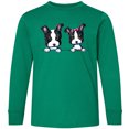 thumbnail image 3 of Inktastic Boston Terriers (dark Apparel) Long Sleeve Youth T-Shirt, 3 of 5