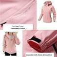 thumbnail image 6 of Omewoold Women Lightweight Jackets Waterproof Hooded Raincoat Packable Atheletic Jacket Hiking Windbreaker Rain Jacket With Pockets, Pink M, 6 of 11