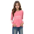 thumbnail image 4 of Sentuca Girls Shirts, Long Sleeve Soft Crewneck T Shirts, Casual Playful Valentine Tees Size 9 Years, 4 of 5