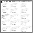thumbnail image 7 of KUTLER 12" x 48" Stainless Steel Shelf, NSF Commercial Wall Mount Shelving w/ Backsplash, Floating Metal Mounted Shelves for Restaurant, Kitchen, Home, 7 of 7