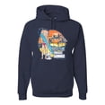 thumbnail image 1 of Wild Bobby, Betty Boop Endless Summer Beach the Dog Betty Boop Unisex Hoodie Sweatshirt, Navy, XX-Large, 1 of 5