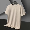 thumbnail image 1 of Nouveau T-shirt à Manches Courtes Col Rond Gaufré pour Hommes, 1 of 5