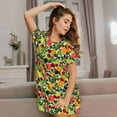 thumbnail image 3 of Naloa Berries And Citrus Print Women Nightgowns,Womens Loungewear,Short Sleeve Sleepwear,Comfy Ladies Nightdress, 3 of 6
