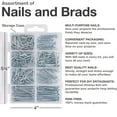 thumbnail image 3 of Qualihome Hardware Nail Assortment Kit, Includes Finish, Wire, Common, Brad and Picture Hanging Nails, 3 of 6