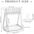 thumbnail image 2 of Acrylic Earring Hanger Rack with Mini Hangers 52 Hole Clear Earring Hanging Holder Cute Earring Display Stand Organizer Ear Stud Display Rack, 2 of 6