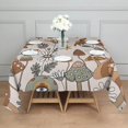 thumbnail image 3 of Brown Mushroom Flower Light Pattern Square Tablecloth,Waterproof Square Table Cover,Wipeable Spillproof Washable Table Cover for Home Kitchen Party Decor 52"x52"(132x132cm), 3 of 6