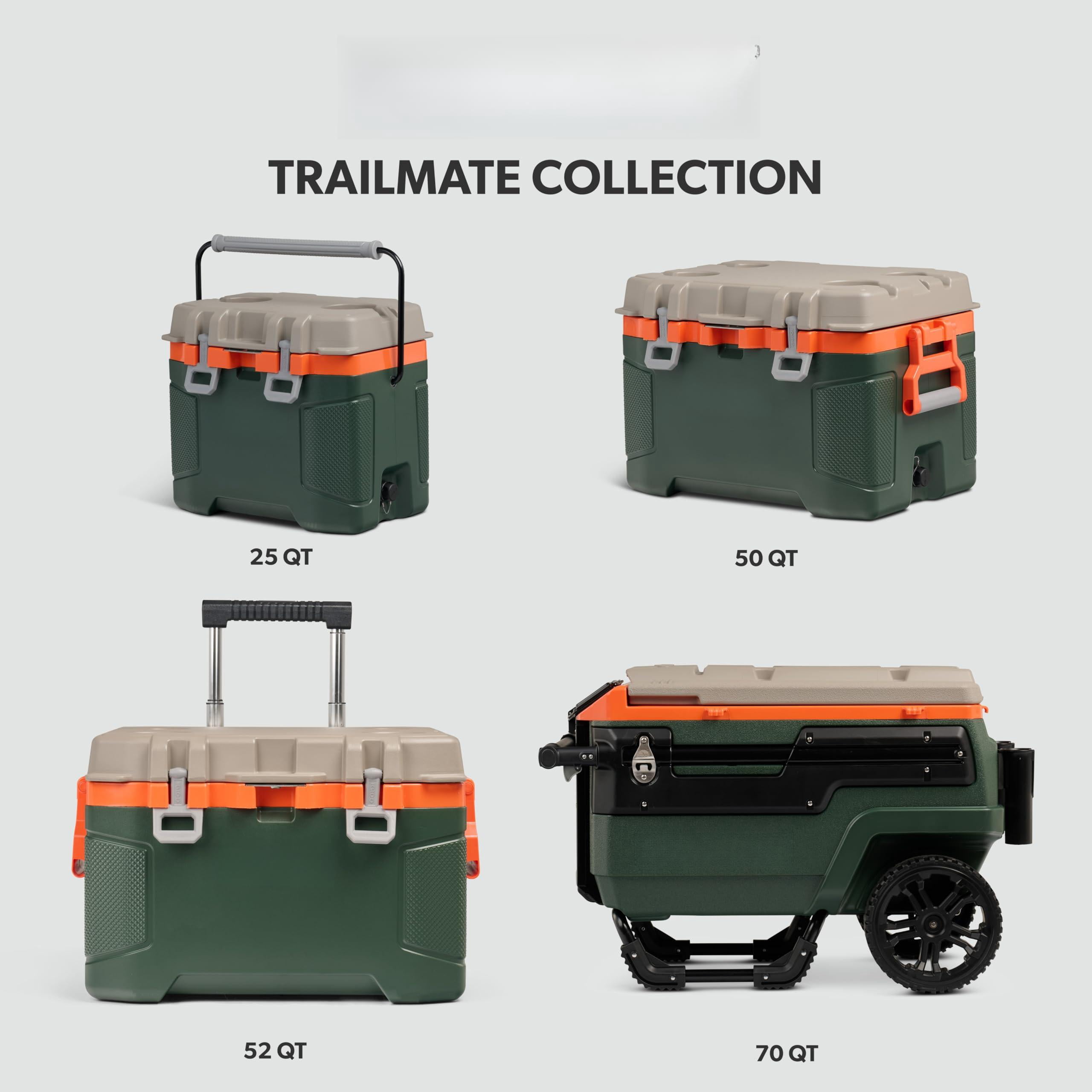 Trailmate 52qt Wheeled Cooler  Insulated Hard Shell Ice Chest Sportsman