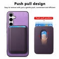 thumbnail image 2 of Allytech 2 in 1 Detachable Wallet Case for Samsung Galaxy A54, [Thin & Light] [Compatible with MagSafe] Luxury PU Leather Card Holder Soft Bumper Shockproof Anti-Scratch Magnetic Case, Purple, 2 of 12