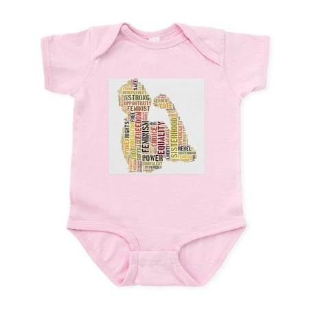 

CafePress - Feminism Equals Strength Body Suit - Baby Light Bodysuit Size Newborn - 24 Months
