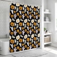 thumbnail image 6 of Yellow Pumpkin Halloween Shower Curtain, Waterproof Shower Curtains for Bathroom, Cute Cartoon Ghost Washable Fabric Bathtub Curtain Set Bath Decor with 12 Hooks Standard 72"x72", 6 of 8