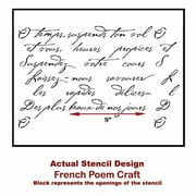 French Poem Craft Stencil