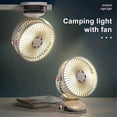 thumbnail image 2 of Ventilador de camping LED portátil con luz nocturna, recargable por USB, silencioso y ajustable para dormitorio, oficina y exteriores, color rosa., 2 of 5