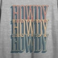 thumbnail image 2 of Howdy, Howdy, Howdy Distressed Westernwear Women's Heather Gray Graphic Crop Tee-Medium, 2 of 3
