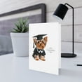 thumbnail image 5 of DistinctInk Greeting Card / Note Card - Yorkshire Terrier Graduation - PACK of 1, 5 of 7