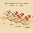 thumbnail image 2 of Kit Moteur Stirling Générateur d'Électricité Air Chaud Motor Model Générateur Physique Modèle avec Lumière LED, 2 of 8