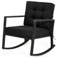 thumbnail image 6 of Demifill Patio Rattan Rocker Outdoor Glider Rocking Chair Cushion Lawn, Patio Chair for Outdoor, Black, 6 of 12