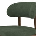 thumbnail image 4 of ClinQ Chenille Dining Chairs Set of 4, Modern Upholstered Kitchen Side Chair with Curved Back, Solid Wood Legs for Dining Room, Green, 4 of 10