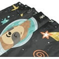 thumbnail image 3 of Coolnut Smiling Baby Sloth Astronaut Bath Shower Curtain Liners 72x72in Polyester Waterproof Bath Curtains with Hooks, 3 of 5
