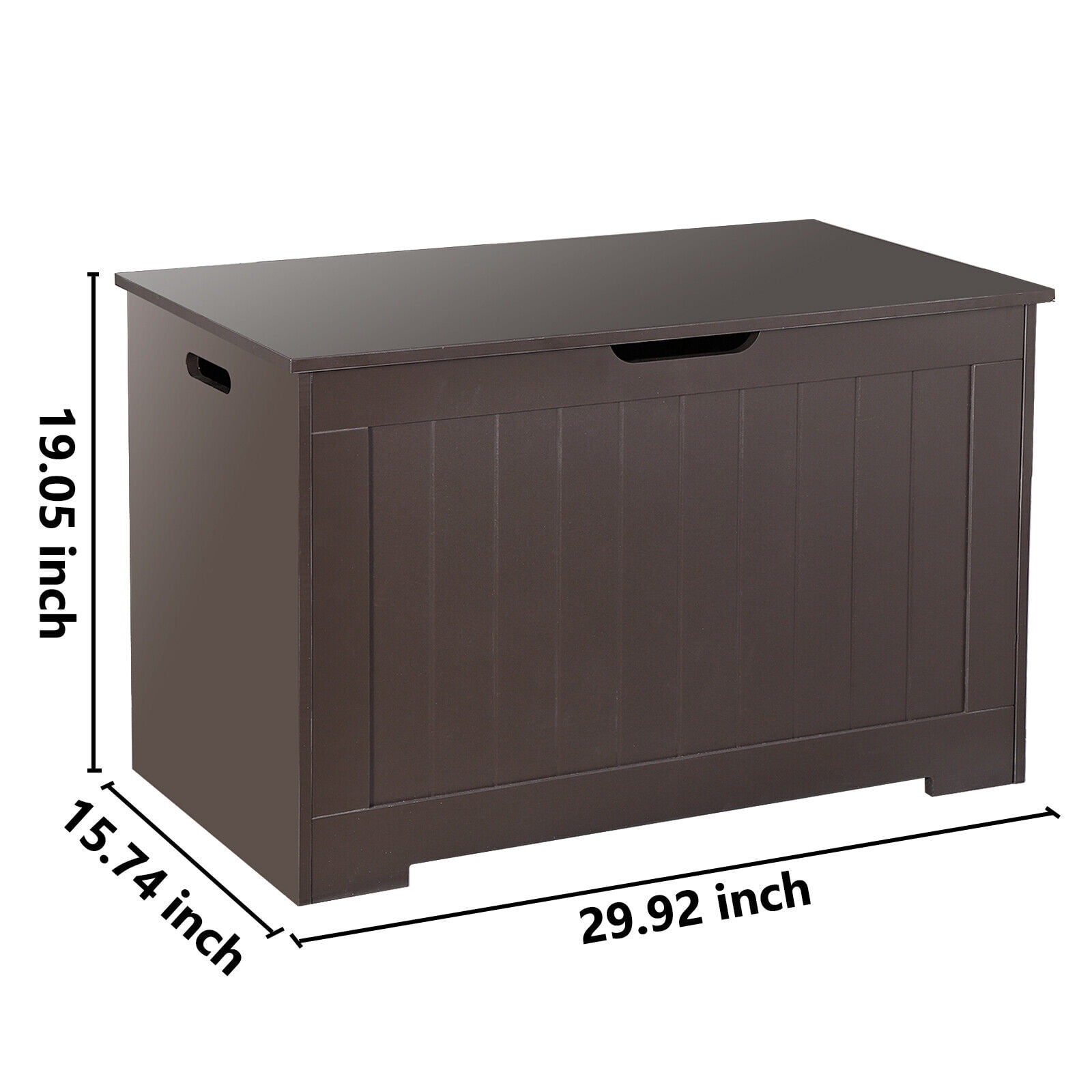Storage Chest 30" Storage Entryway Bench Toy Chest Box Organizer 2 Safety Hinges