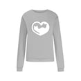 thumbnail image 4 of Bibifish Womens Crewneck Sweatshirts Valentines Day Casual Love Cat Printed Long Sleeve Sweatshirts Autumn Winter Casual Pullover, 4 of 6