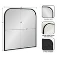 thumbnail image 3 of Kate and Laurel Valenti Contemporary Metal Wide Arched Wall Mirror, 28 x 30, Black, Sophisticated Modern Transitional Round Arch Mirror with Narrow Frame, 3 of 8