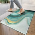 thumbnail image 4 of Blue and Gold Marble Flow Veins Pattern Door Rugs,Washable Non Slip Door Mats Indoor,Decorative Door Mats,Entry Mat Indoor for Entrance,Bedroom,Kitchen,Bathroom,17"x30", 4 of 6