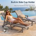 thumbnail image 4 of MINDYES Outdoor Chaise Lounge Chairs Set of 2, Adjustable Pool Lounge Chairs Patio Recliners for Poolside and Backyard, Gray, 4 of 8