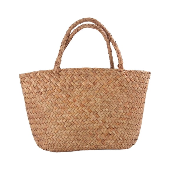 Casual Straw Bag Natural Wicker Tote Bags Women Braided Handbag For Garden Handmade Mini Woven Rattan