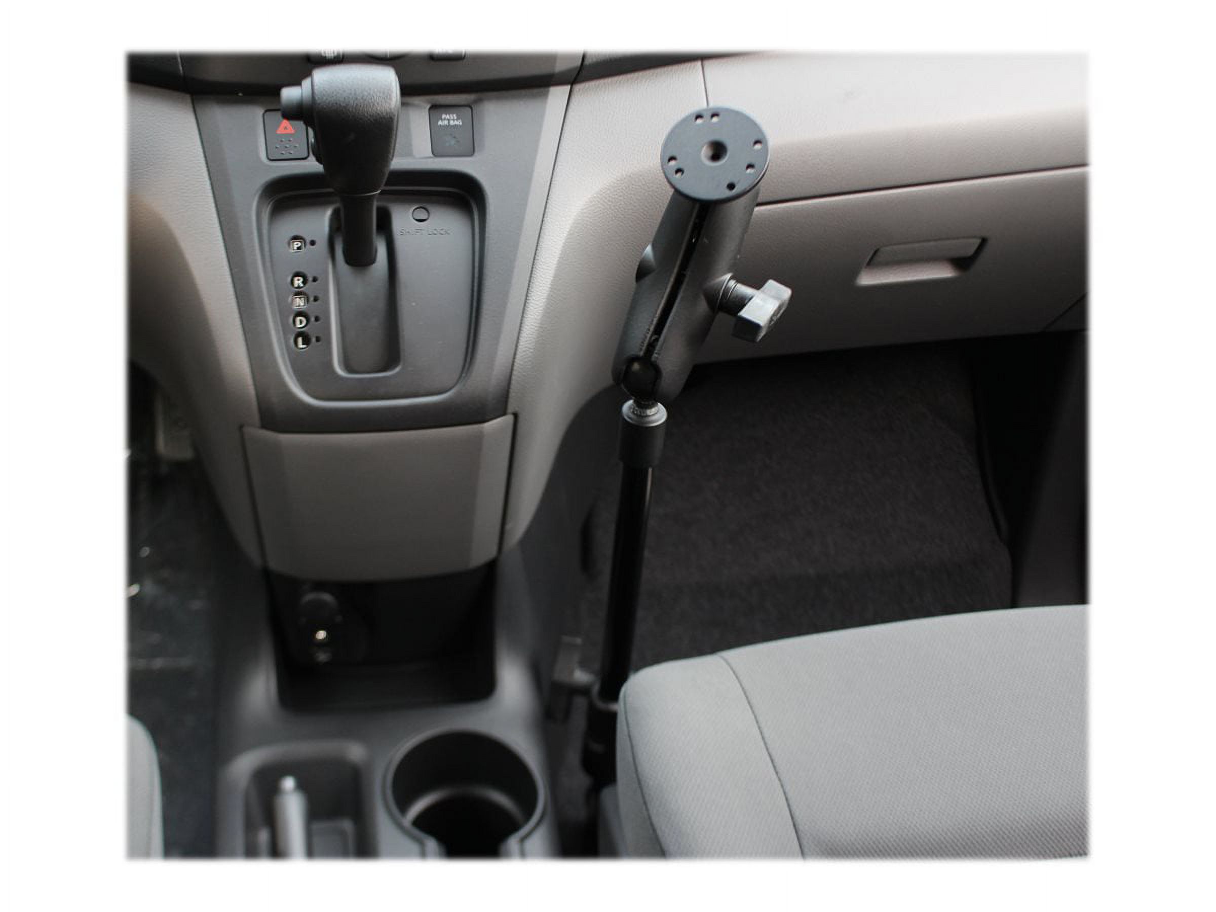 RAM-316-HD-18-202U_RAM Universal No-DrillÃâ? RAM POD HD Vehicle Mount with 18" LONG Length Pole, Double Socket Arm & 2.5" Round Base AMPs Hole Pattern
