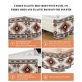 thumbnail image 6 of Brown Gray Boho Wrap Around Bed Skirts for King Bed 16" Drop,Bed Skirt with Adjustable Elastic Belt Dust Ruffle Bed Valance for Bedroom Hotel Southwestern Ethnic Abstract Geometric Bed Frame Cover, 6 of 7