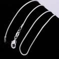 thumbnail image 3 of wholesale 925sterling solid Silver 1mm snake chain Necklace 16-30inch, 3 of 5