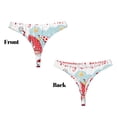 thumbnail image 3 of Fotbe Christmas Tanga Sin Costuras para Mujer con Estampado – Panties Invisibles, Transpirables y Cómodos para Uso Diario-Medium, 3 of 6