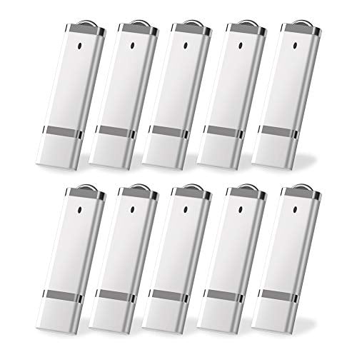 KEXIN 20 Pcs Clé USB 4 Go Pack en Vrac Clé USB Mémoire Stockage Clé USB Design en Snapcap (20 Pack Argent)