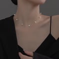 thumbnail image 3 of S925 plata cuerda elástica transparente serie de perlas sintéticas collar temperamento coreano mujeres cuello joyería TUNC Sencillez, 3 of 5