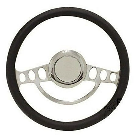 - Hot Rod Street Rod Rat Rod with GM Column Chrome & Black Steering Wheel Full Kit
