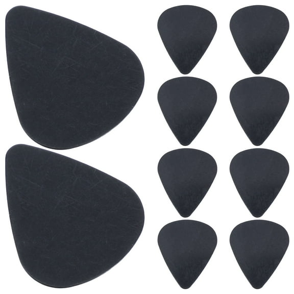SEWCHICS 10 Pack Black Thin Guitar Picks Acoustic for Beginners and Professionals Made of Durable Plastic 0.5mm