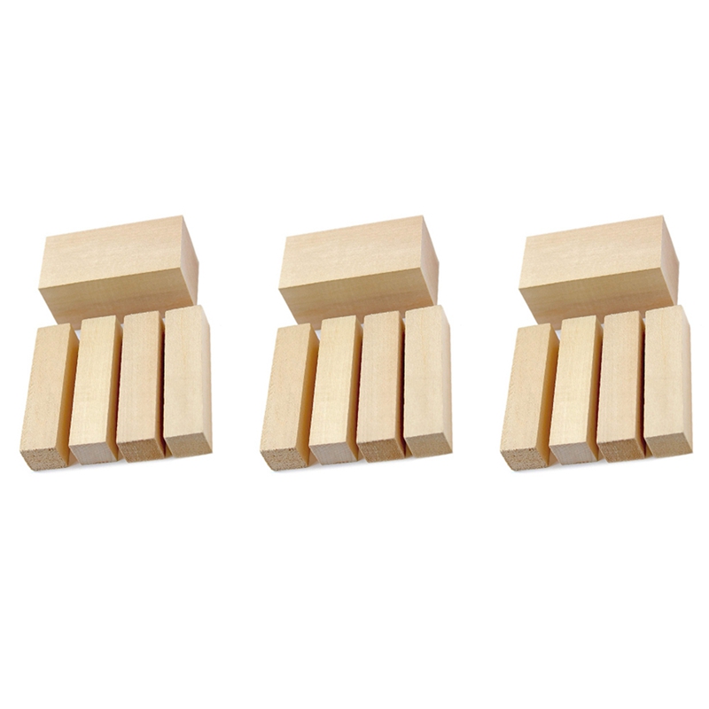15 Pcs Carving Wood Blocks Whittling Wood Blocks Basswood Carving