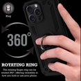 thumbnail image 4 of TwinTech Military-Grade Polycarbonate Shockproof Cell Phone Case for iPhone 15 Pro Max, Black, 4 of 7