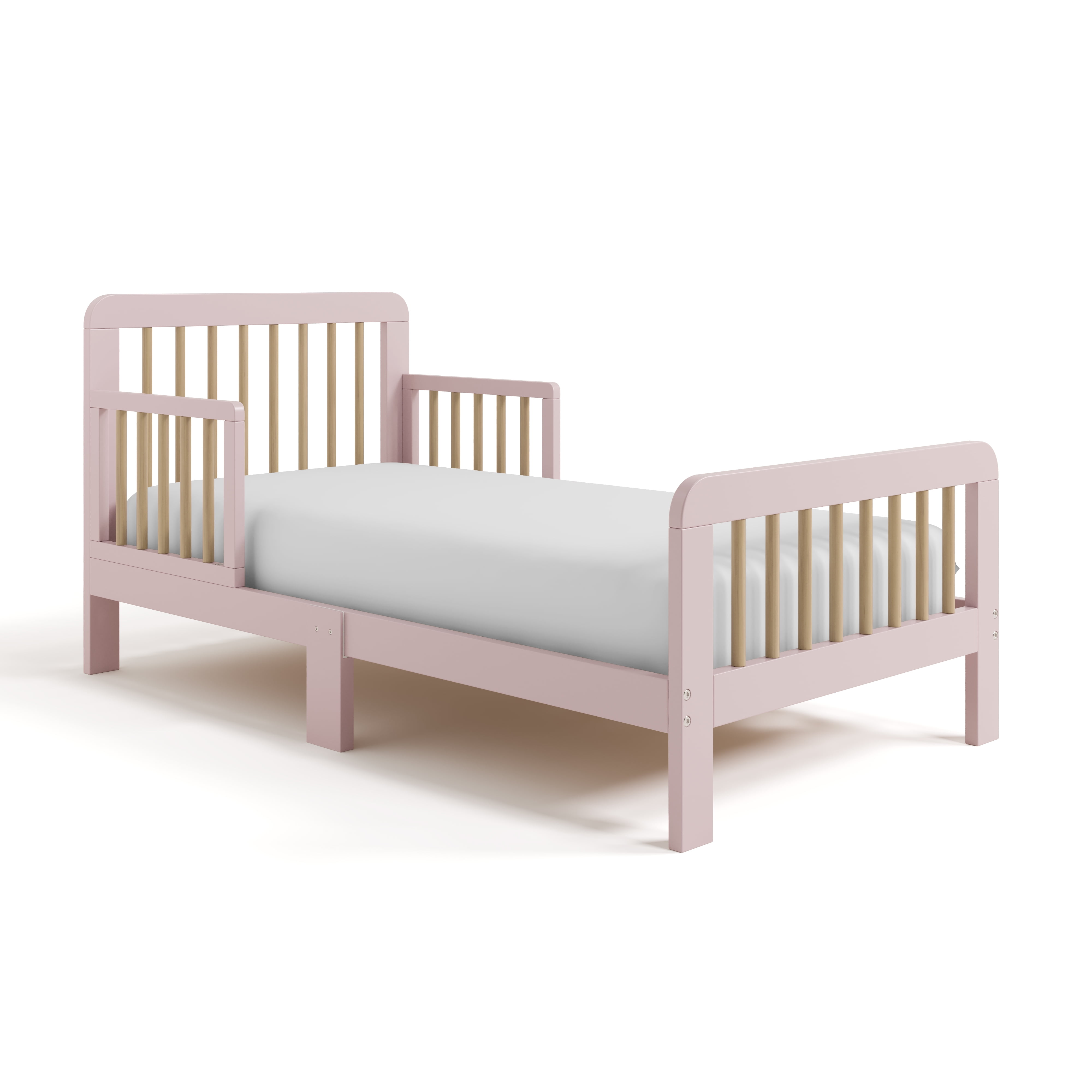 Storkcraft Pasadena Toddler Bed, Blush with Driftwood