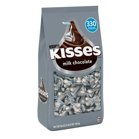 HERSHEYS KISSES Kosher Milk Chocolate Candy, 56 Oz, 330 Pieces
