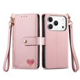thumbnail image 2 of GANGXUN Wallet Case for iPhone 17 Pro , PU Leather Flip Cover with Card Slots, Zipper Pocket, Wrist Strap and Stand Function, 2 of 6