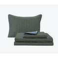 thumbnail image 2 of Lindon Reversible 3-Piece Quilt Set Gray/Blue King, 2 of 2