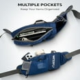 thumbnail image 7 of WATERFLY Unisex with Bottle Holder Running Walking Hiking Nylon Fanny Pack Waist Bag,,Blue, 7 of 7