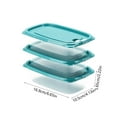 thumbnail image 3 of Glass Food Storage Containers Set of 3 | Clear Refrigerator & Freezer Safe Boxes with Locking Lids | 550ml Stackable Containers for Leftovers, Snacks & Meal Prep, 3 of 6