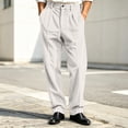 thumbnail image 4 of Mens Corduroy Pants Classic Fit Stretch Waist Casual Dress Pants Straight Leg Stretchy Tailored Business Slacks with Pocket, 4 of 8