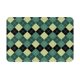 thumbnail image 1 of Balery Green Squares Felpudo de franela, resistente a las manchas y a la decoloración, para uso interior y exterior, fácil de limpiar, 40 x 60 cm, 1 of 7