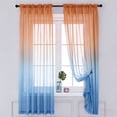 thumbnail image 1 of Gradient Sheer Curtains 96 x 52 Inch Semi Transparent Window Drapes Light Filtering Curtains for Living Room Bedroom Patio Modern Home Decor Machine Washable Curtains for Farmhouse Vintage Decor, 1 of 7