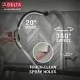 thumbnail image 5 of Delta 19824Lf Keele 1.8 GPM Single Hole Pull Down Kitchen Faucet Magnatite And Touch-Clean, 5 of 5