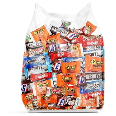 Halloween Hershey Bulk Chocolate Candy Individually Wrapped - 5 LB Box Halloween Candy Variety Pack Milk Chocolate Bars for Trick-or-Treating, Party Favors, and Snacks